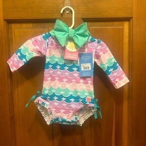 NWT Ruffle Butt Swimsuit and Bow
